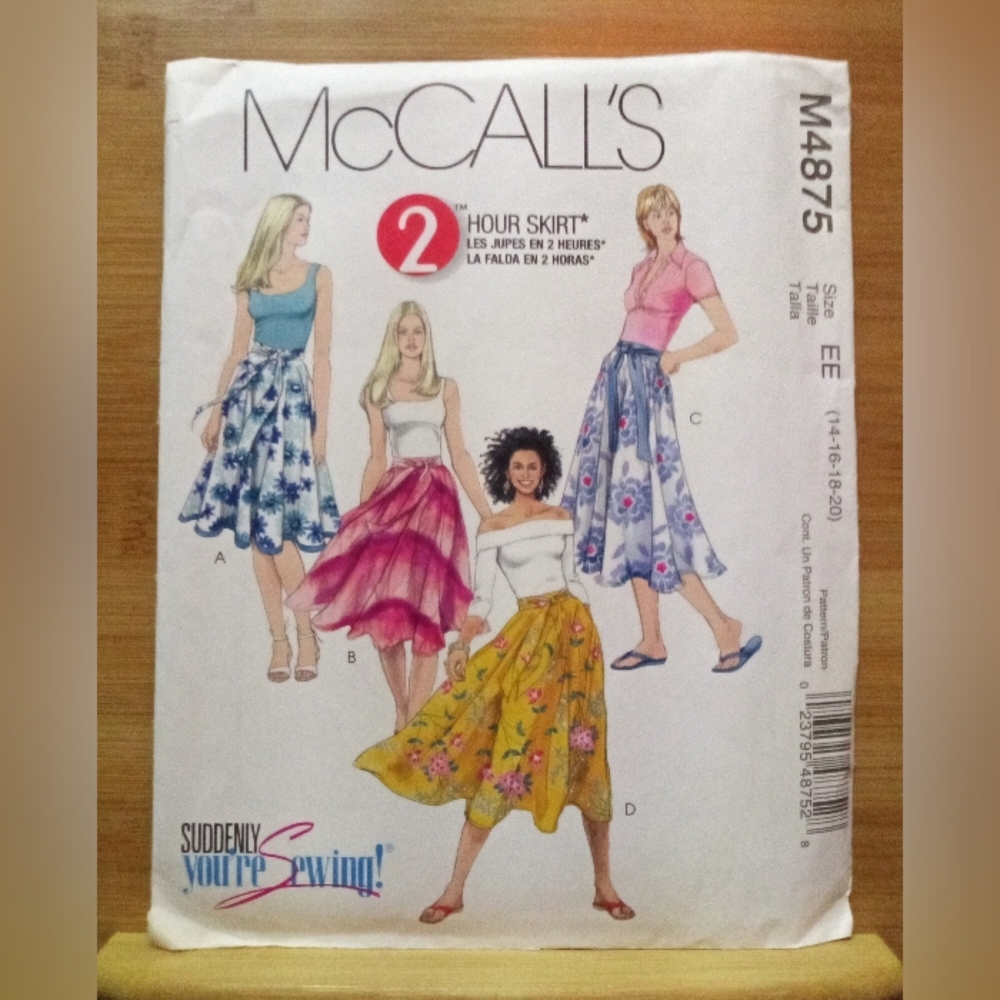 Vintage McCalls #4875 Misses 2 Hour Flared Skirts 2 Lengths Sewing Pattern